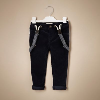 Mini boys navy corduroy trousers
